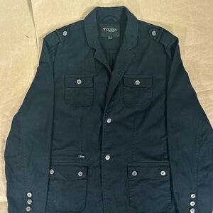 GUESS Men's black Military Field Jacket